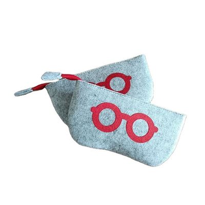 Lightweight Soft Felt Pouch Glasses Case Simple Western Style